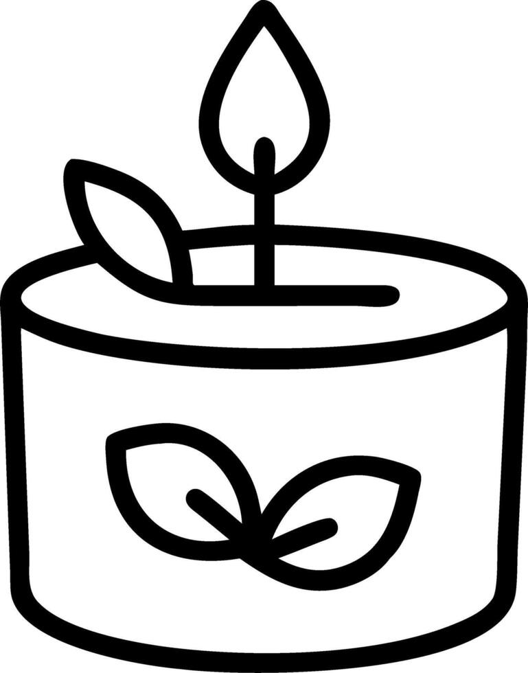 Floating scented candle and plant vector