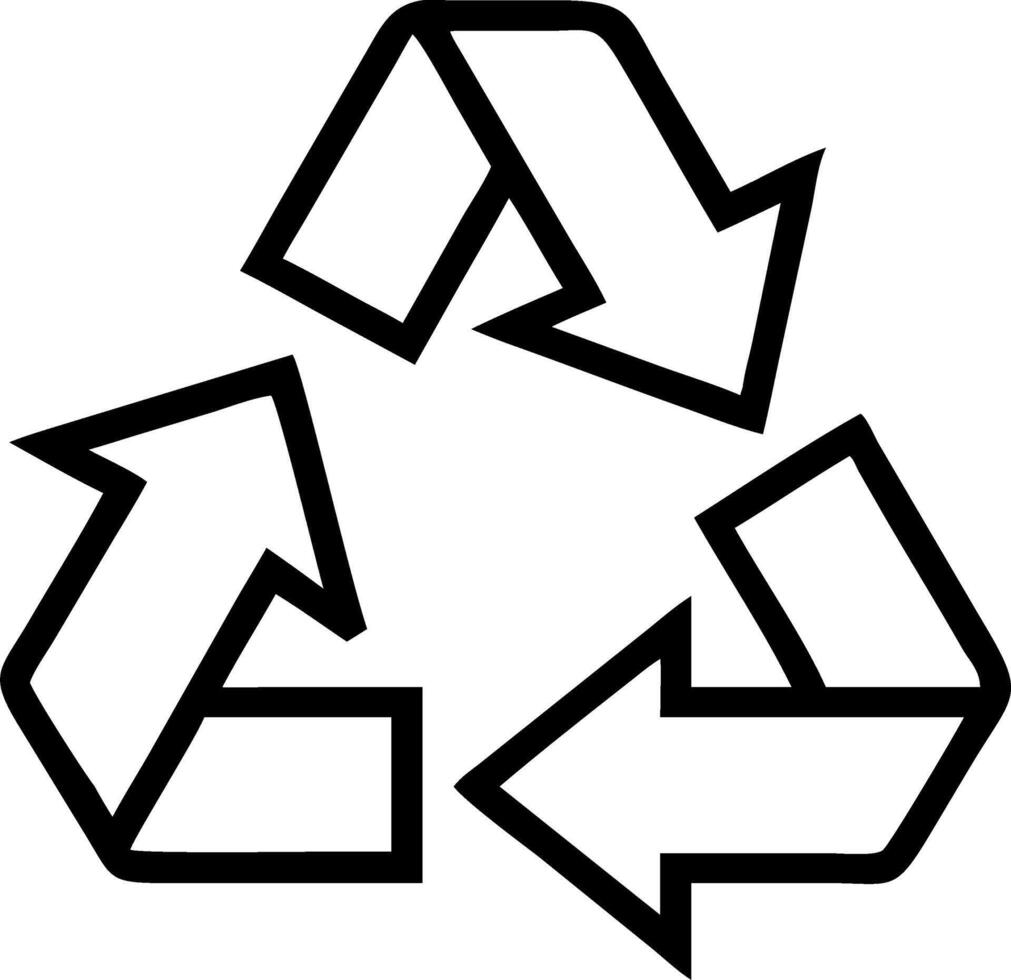 Floating Recycling Symbol with Green Arrows Set 2 vector