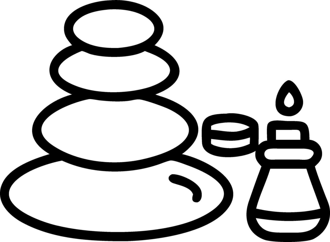Floating massage stones and oils vector
