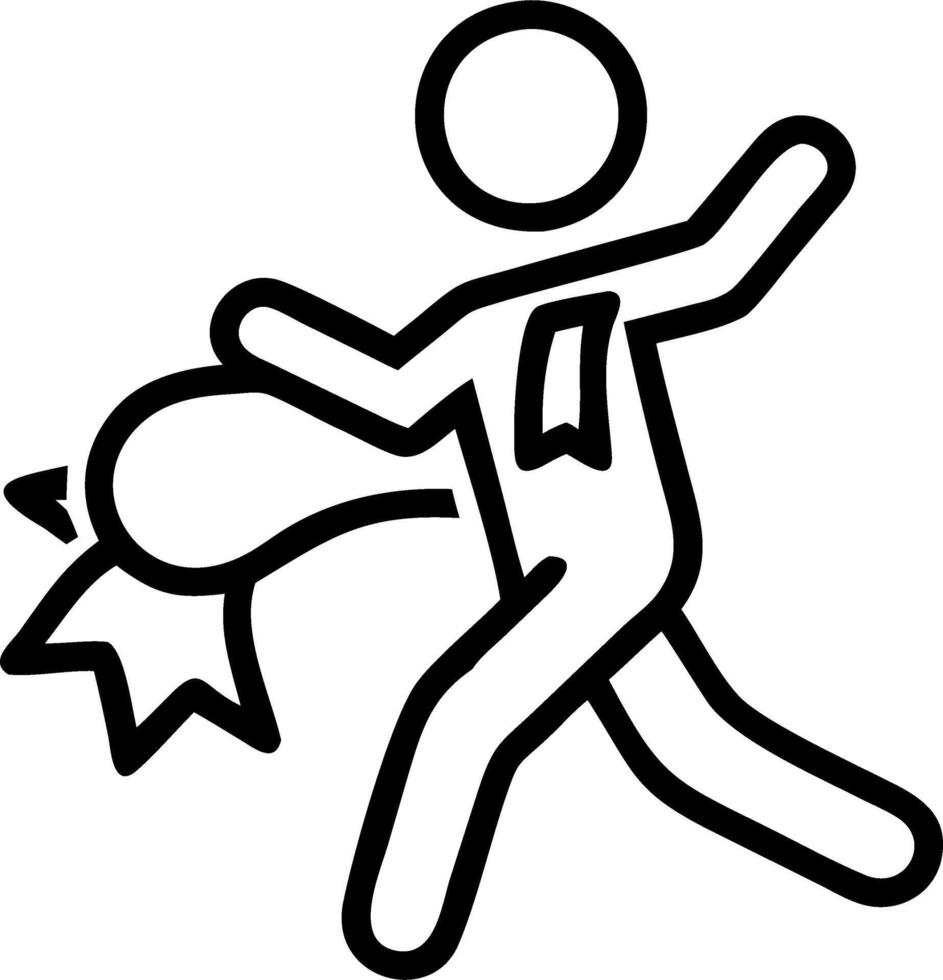 Floating marathon runner and medal vector