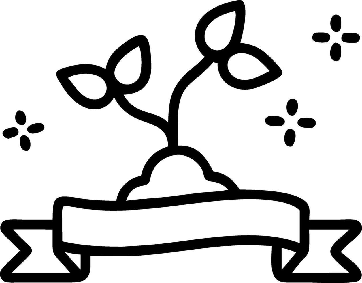 Floating milestone tree with soft branches vector