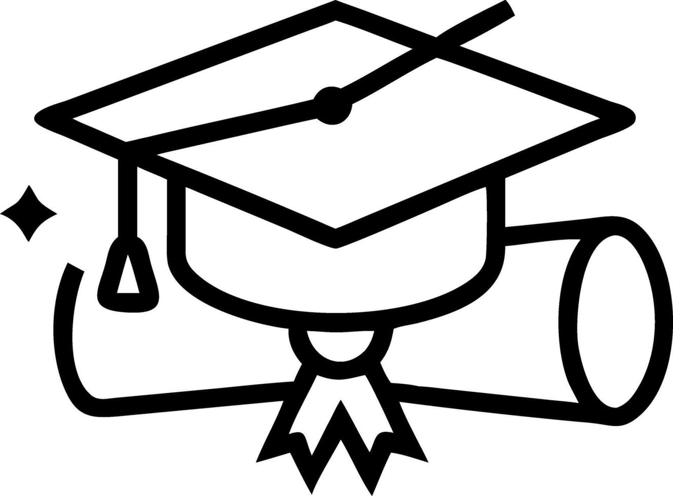 Floating graduation gown and diploma vector