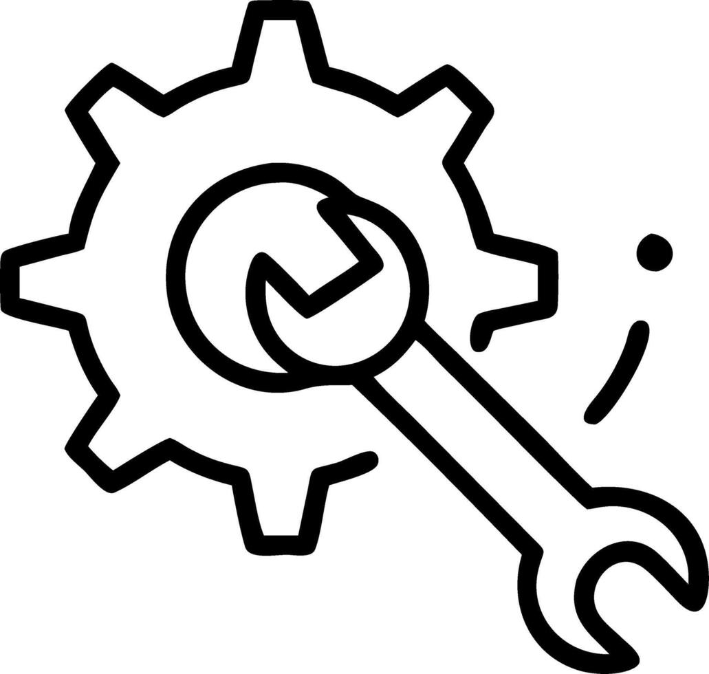 Floating Gear and Wrench Set 2 vector