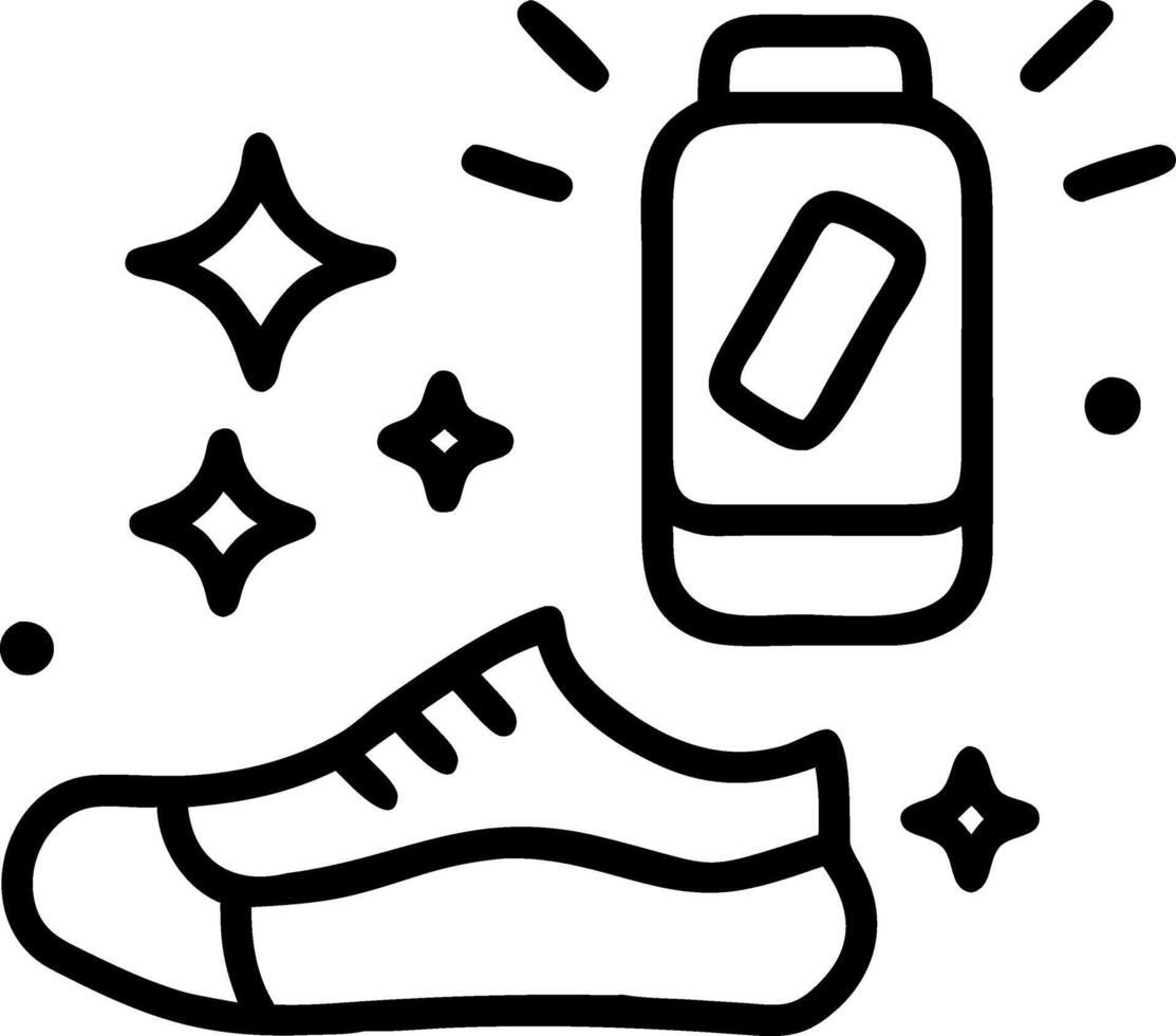Floating fitness tracker and running shoes vector