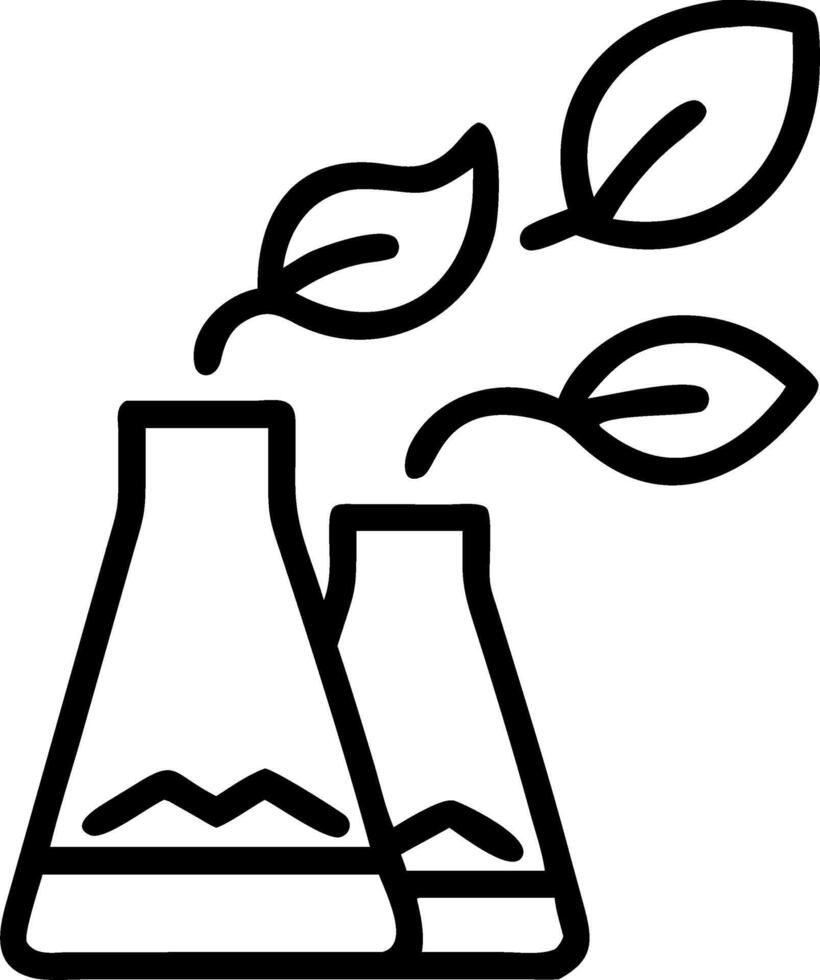 Floating factory chimney emitting green leaves Set 2 vector