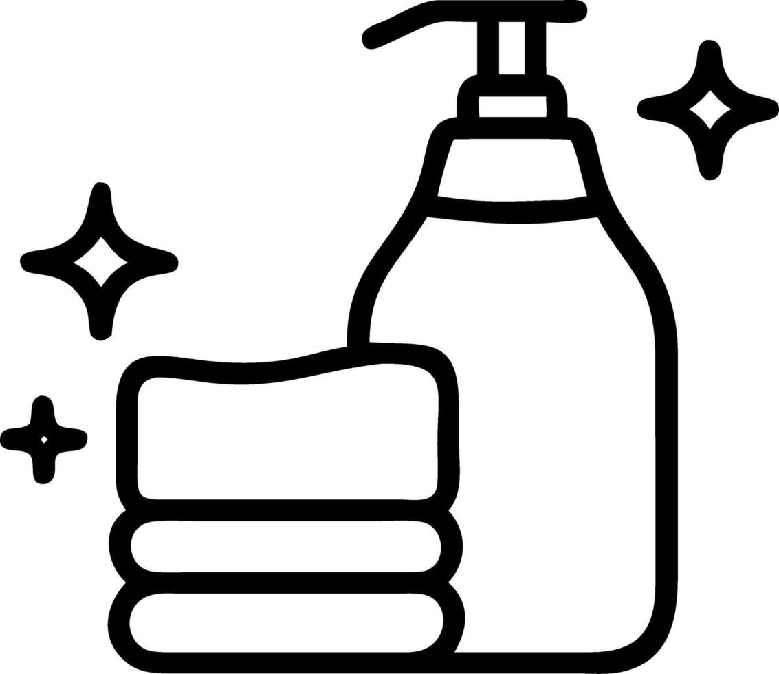 Floating facial cleanser and towel Set A vector