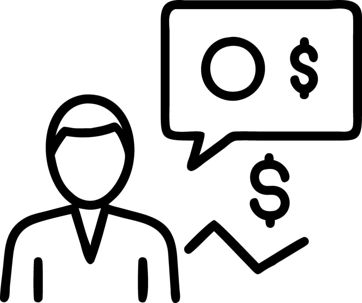Financial advisor explaining investment plan to client vector