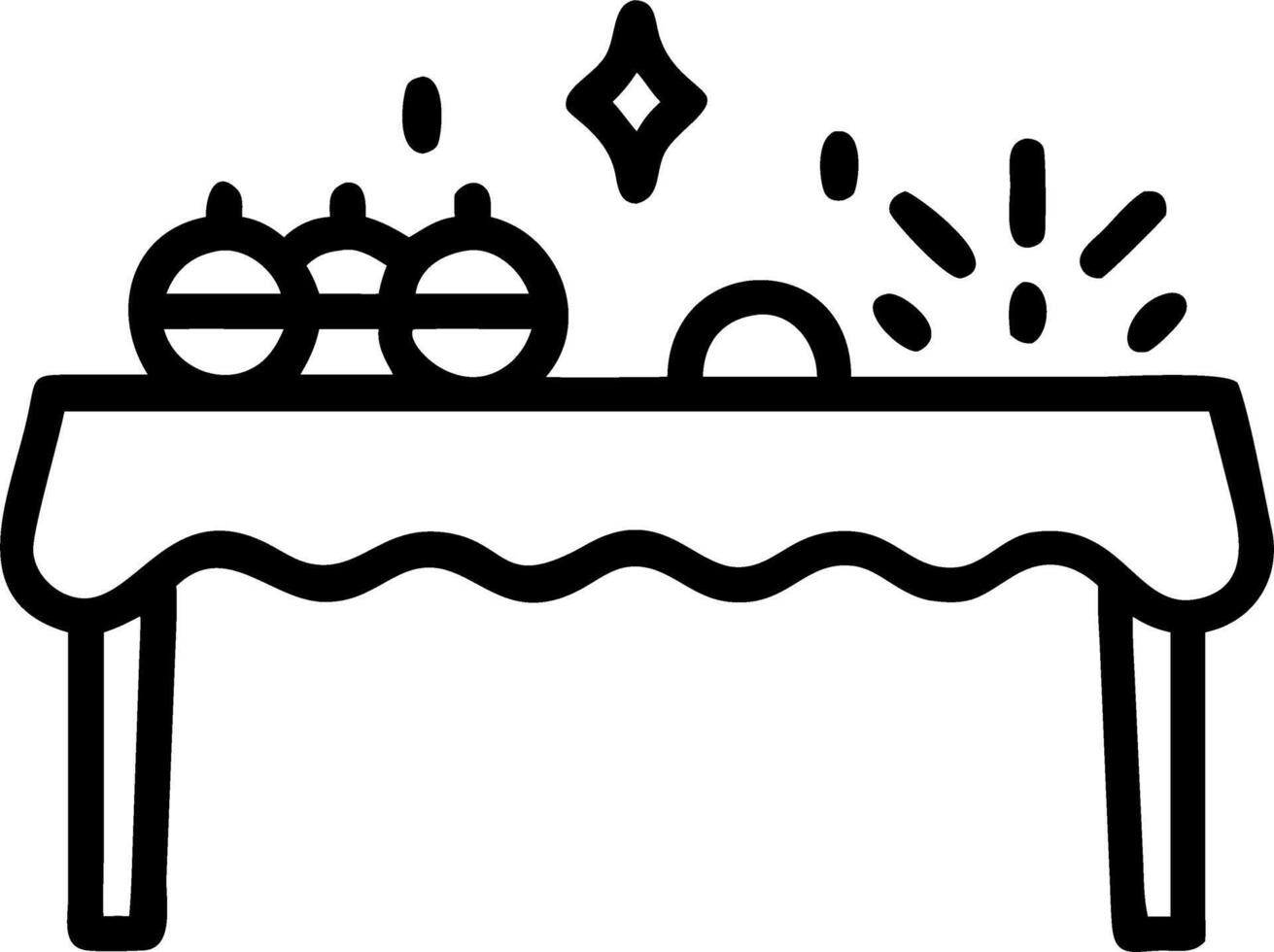 Festive food for New Year vector