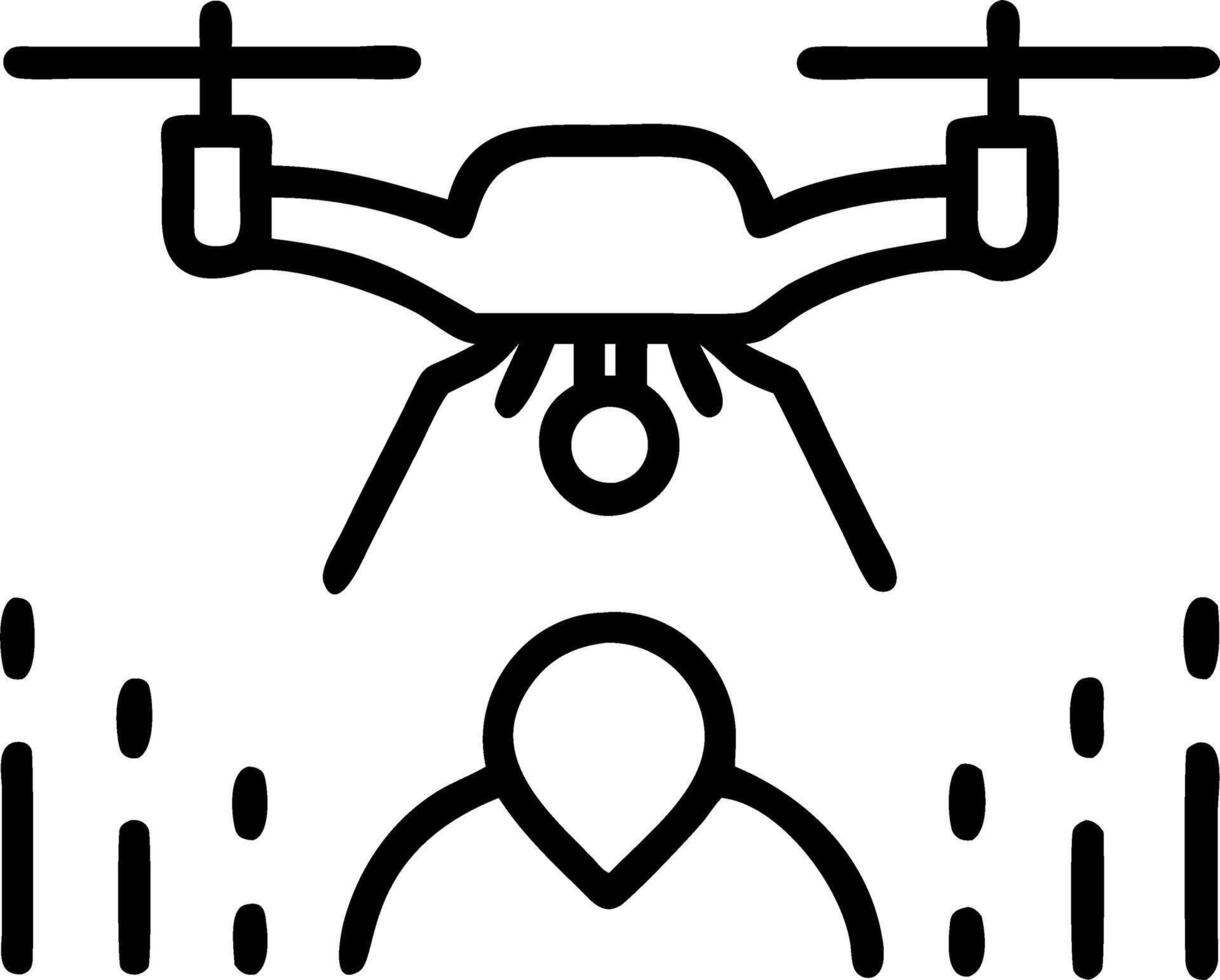 Farmer using drone technology in field Set 2 vector