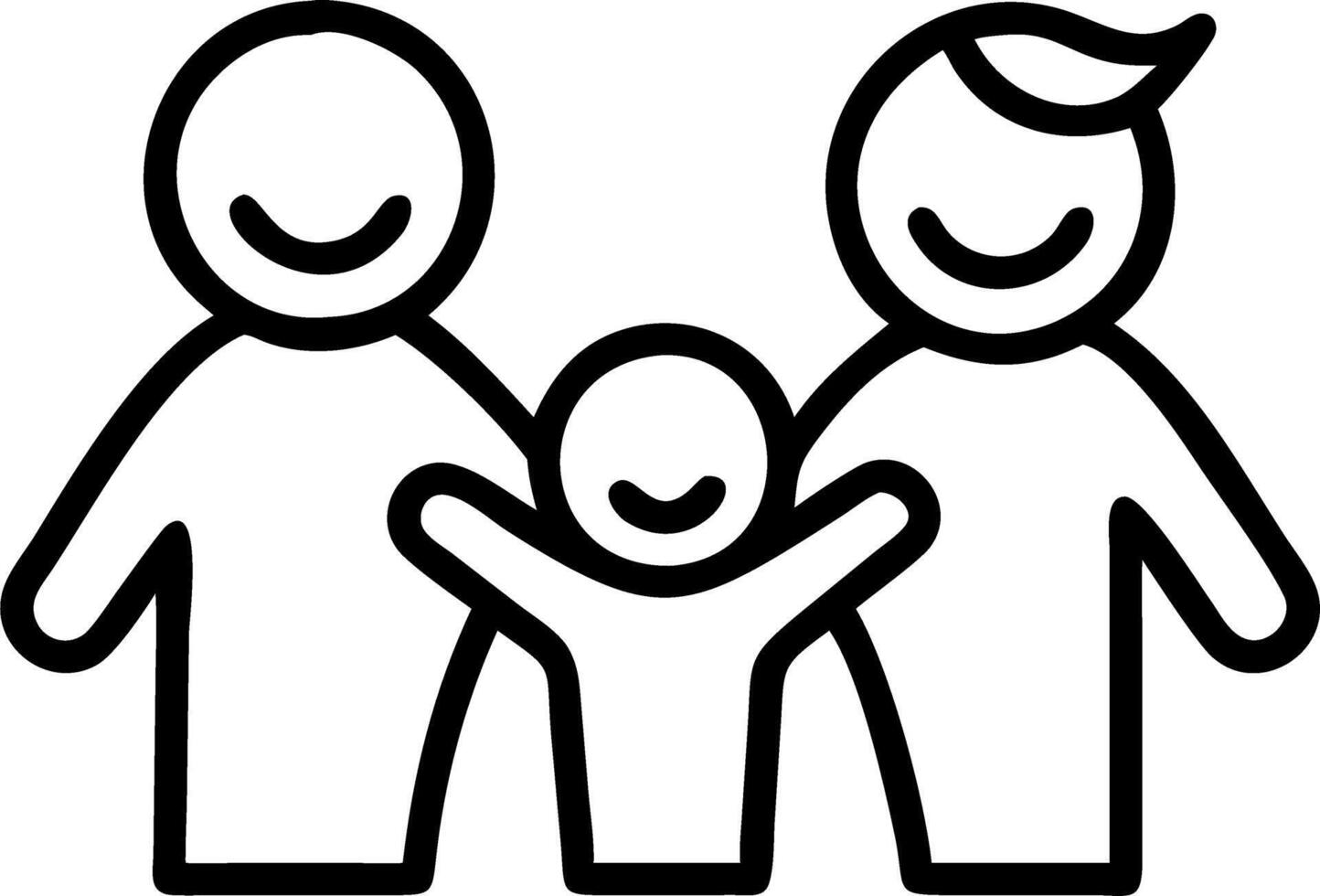 Family laughing together while playing in the backyard macro shot with copy space on right vector