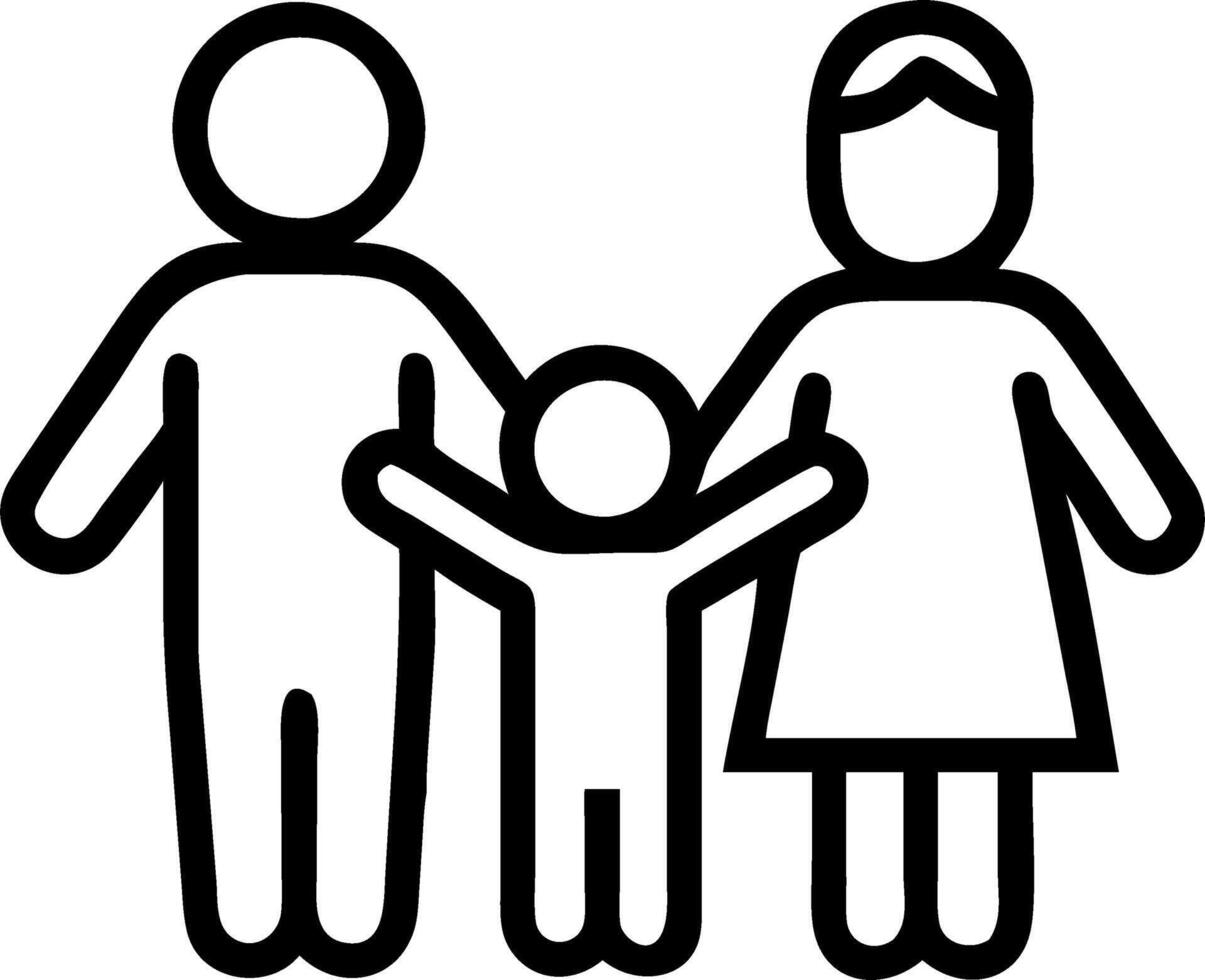 Family New Year portrait vector