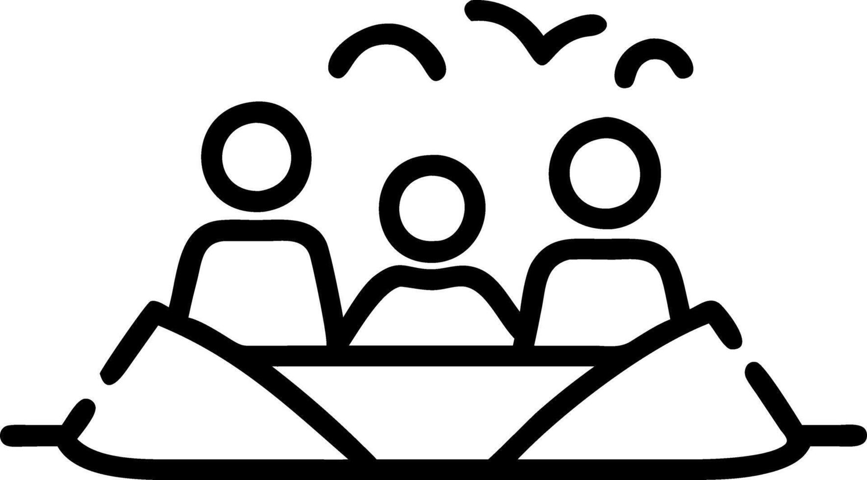 Family having a picnic on bokeh digital art background copy space on top vector