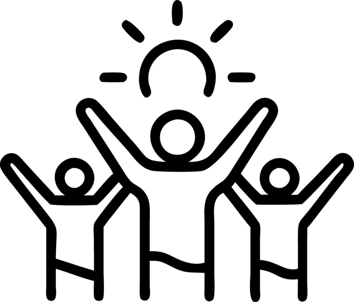Family enjoying a sunny day at the amusement park capturing bright joy and excitement close up with copy space on right vector
