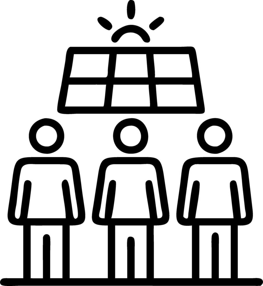 Executives unveiling solar panel project Set A vector