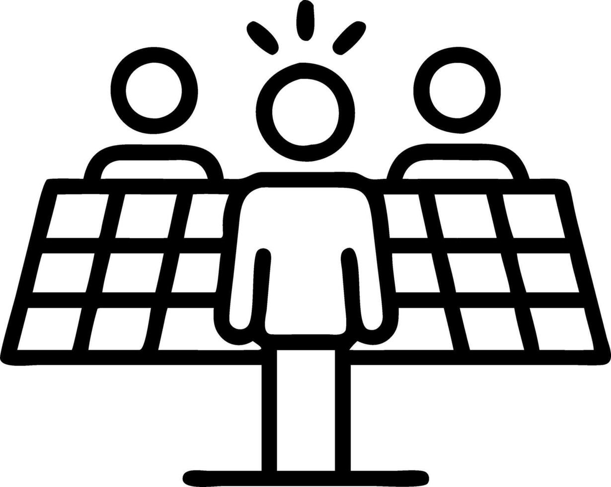 Executives unveiling solar panel project Set 2 vector