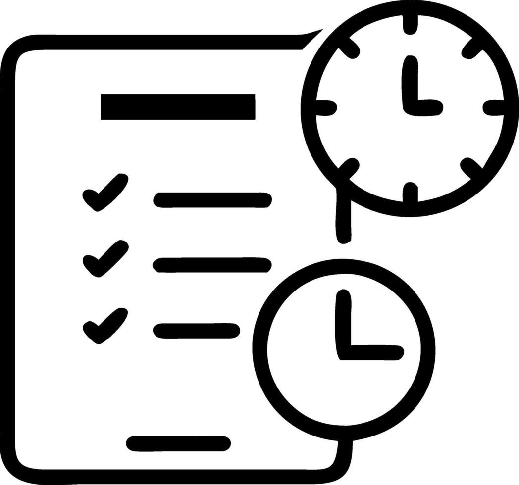 Executive reviewing project timelines on a digital device Set 5 vector