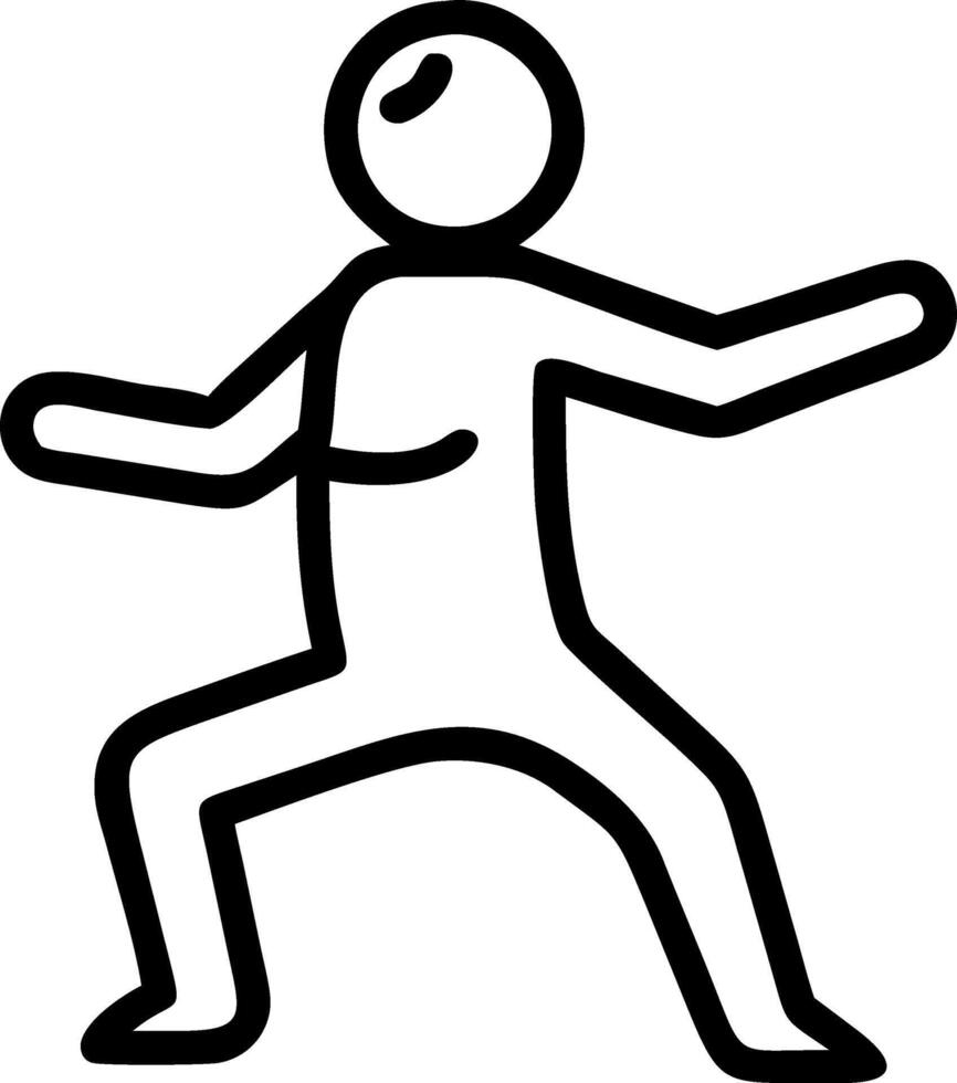 Executive practicing tai chi in office vector