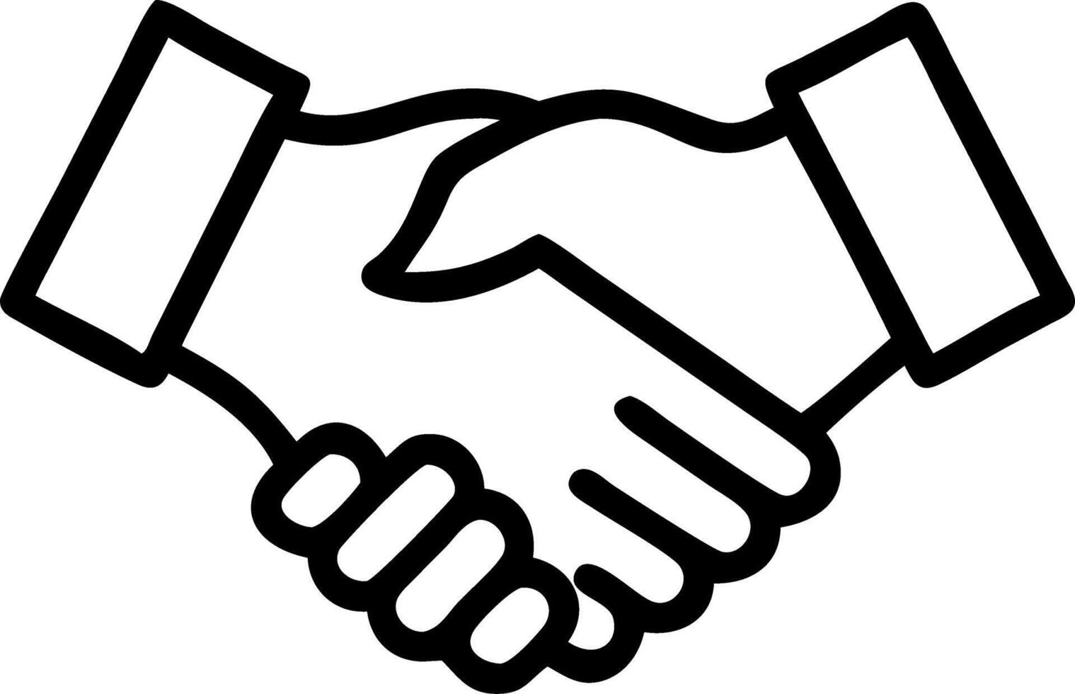 Entrepreneur shaking hands with partner vector