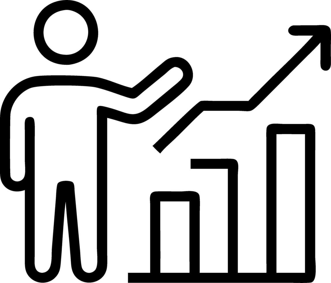 Entrepreneur presenting growth strategy to investors Set A3 vector