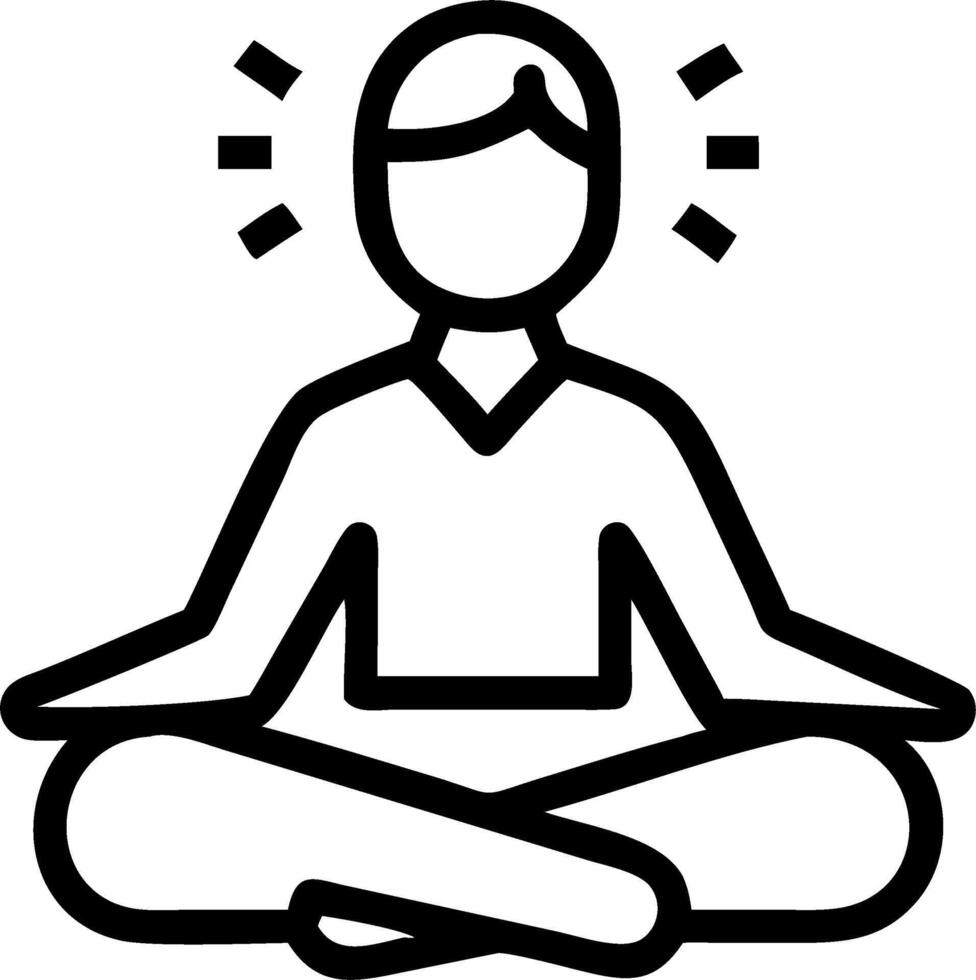 Entrepreneur meditating in home office Set 5 vector