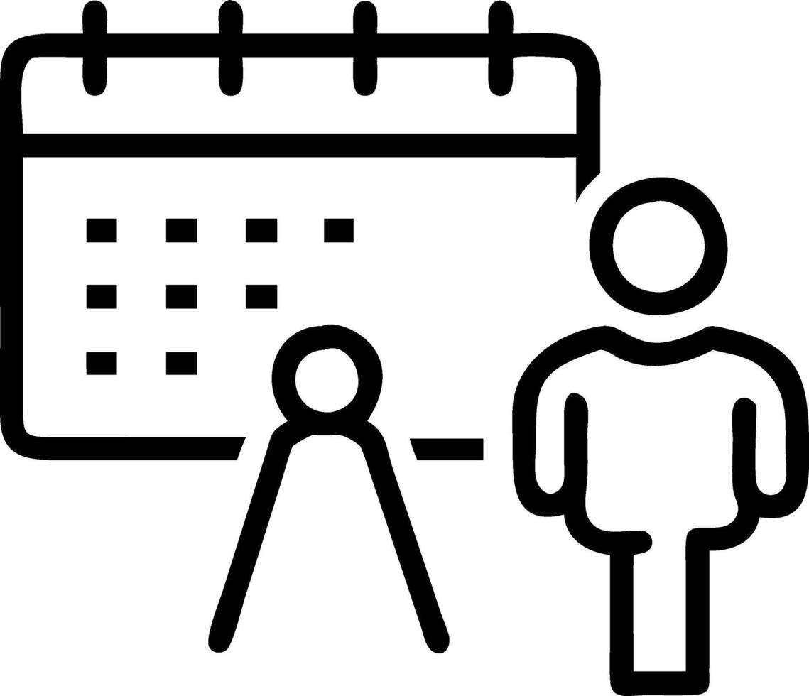 Entrepreneur balancing work and personal life with a calendar vector