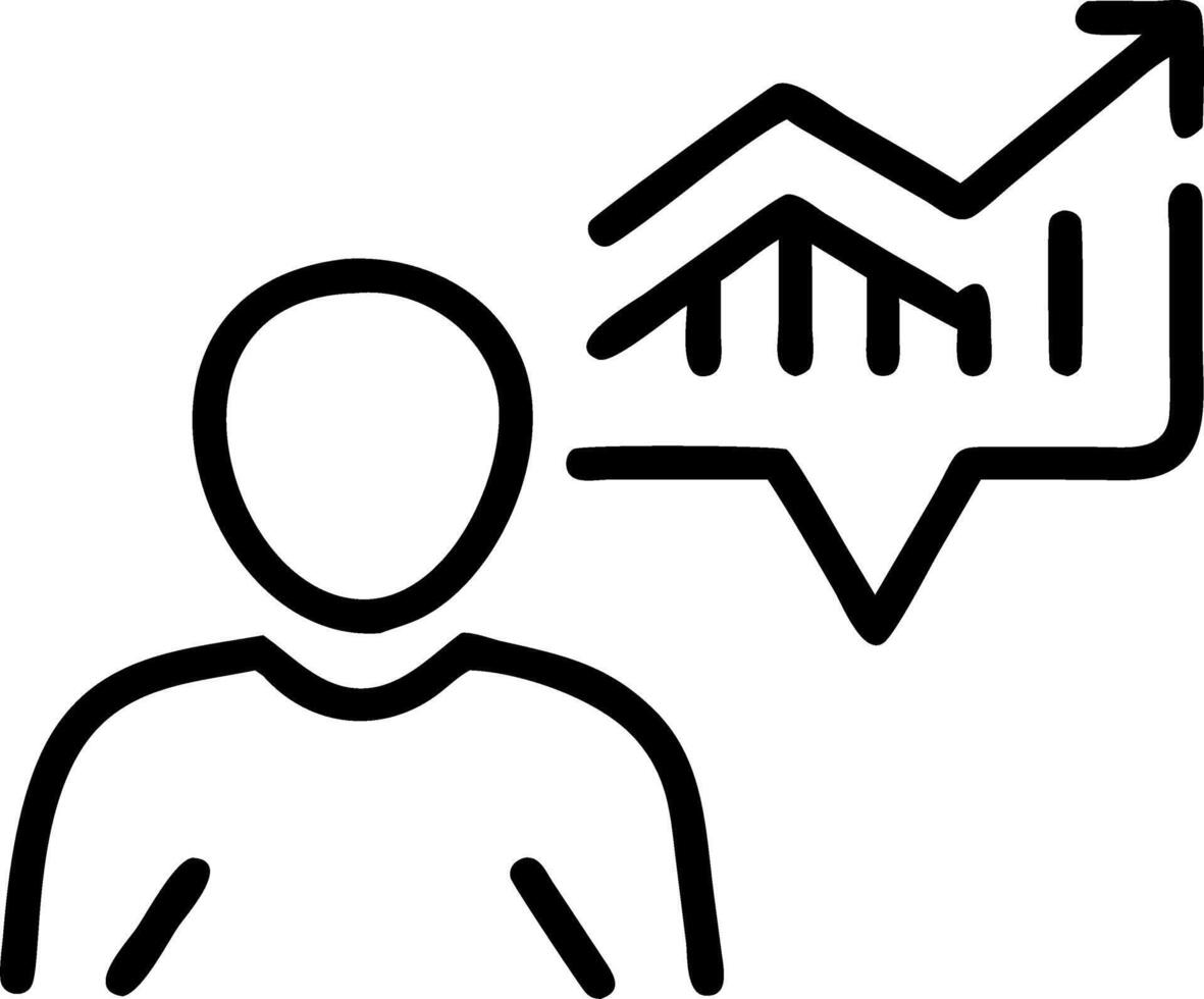 Entrepreneur analyzing market trends for business expansion Set 6 vector