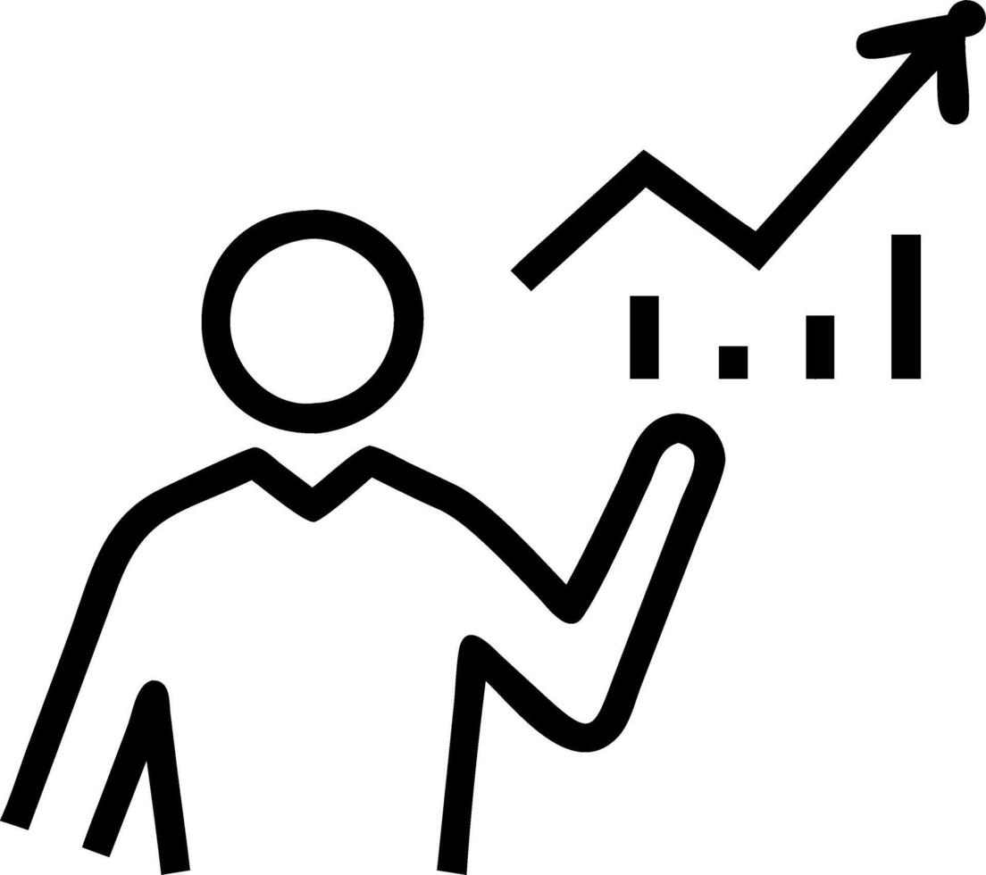 Entrepreneur analyzing market trends for business expansion Set 11 vector
