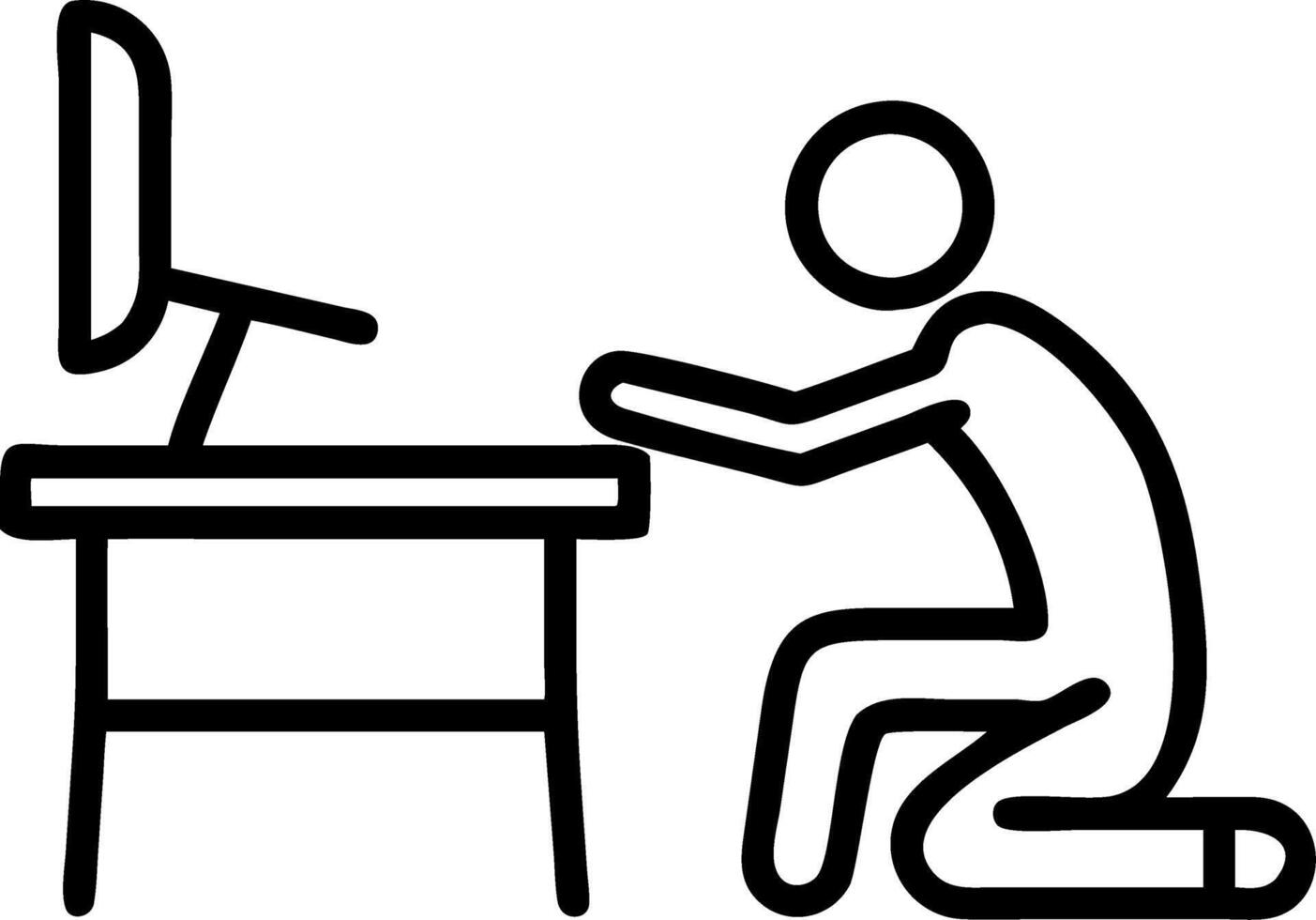 Employee practicing yoga at the office Set A vector
