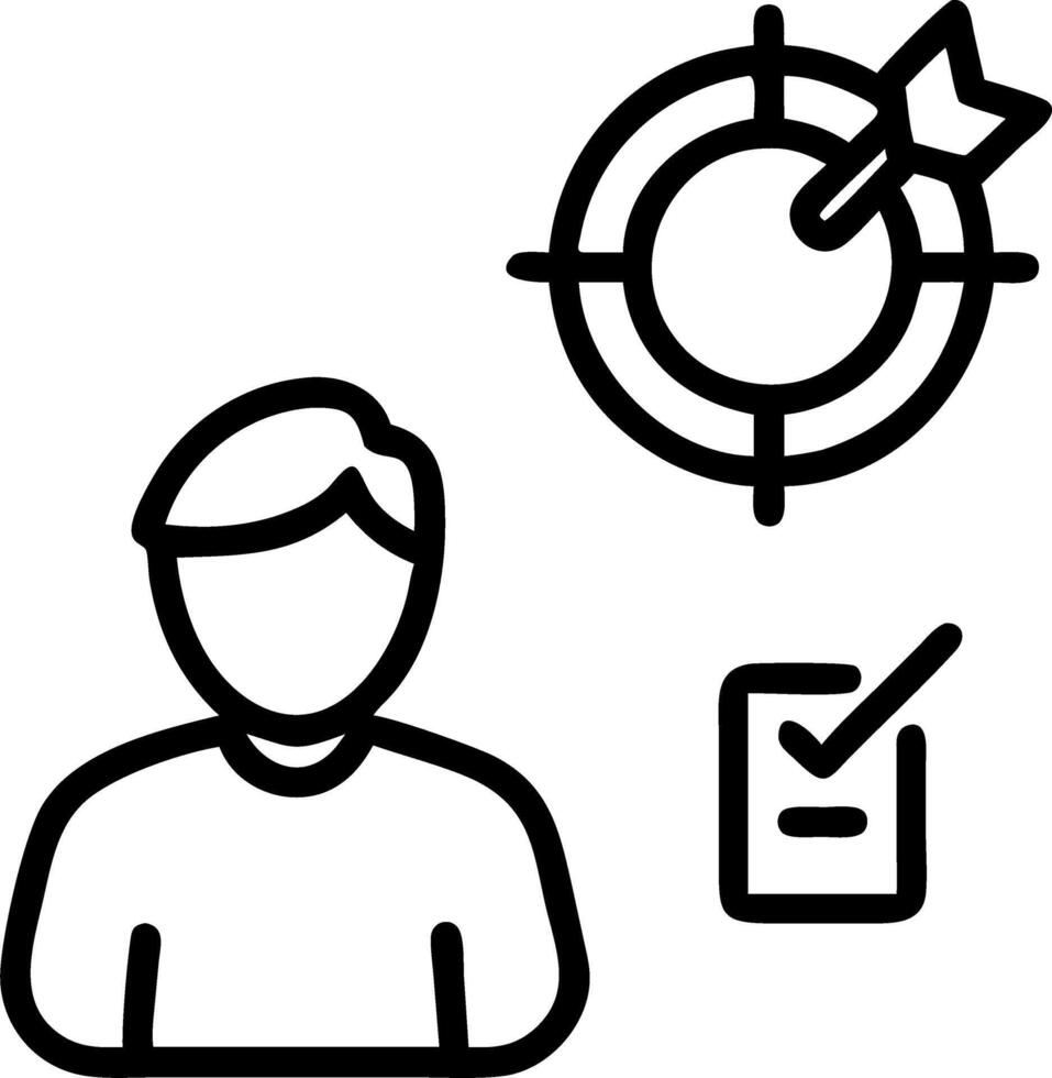 employee evaluation and goals and potential Set 4 vector
