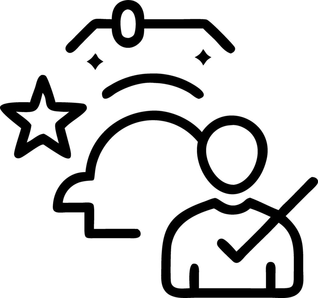 employee evaluation and goals and benchmarking vector