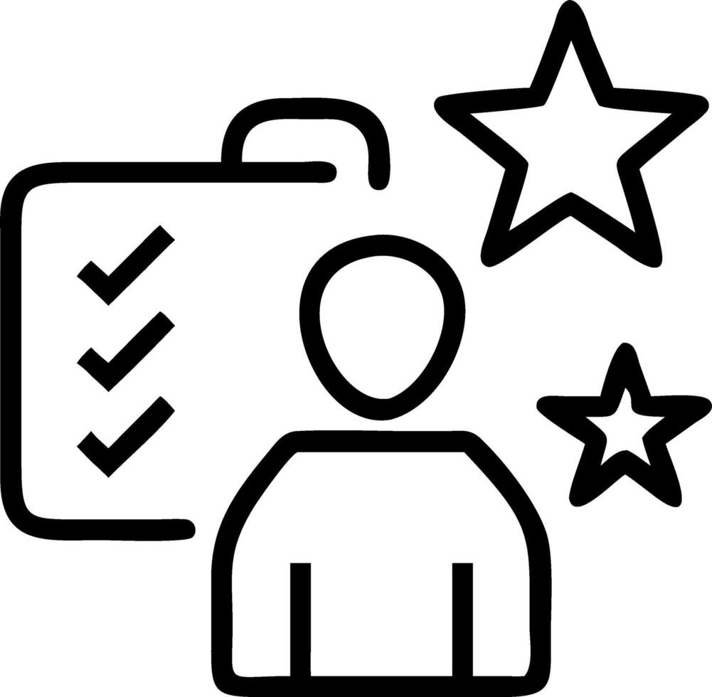 employee evaluation and goals and benchmarking Set 4 vector