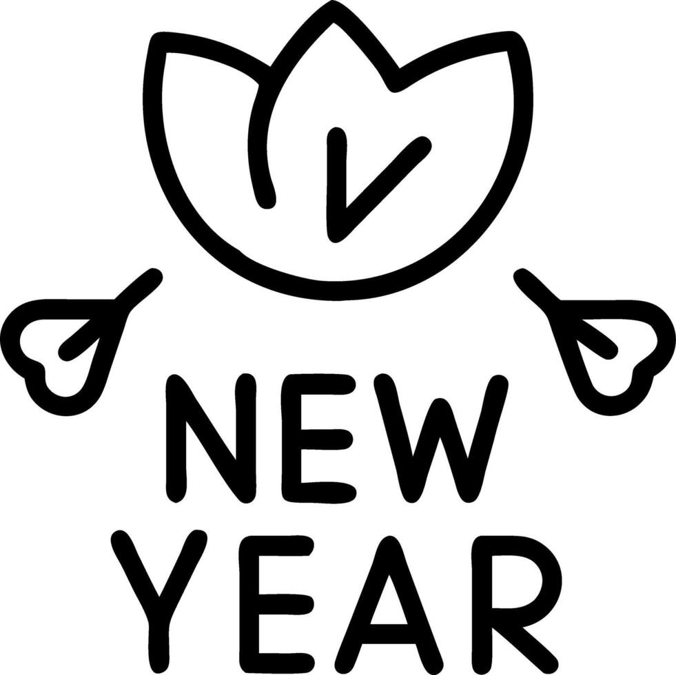 Eco friendly New Year party Set 4 vector