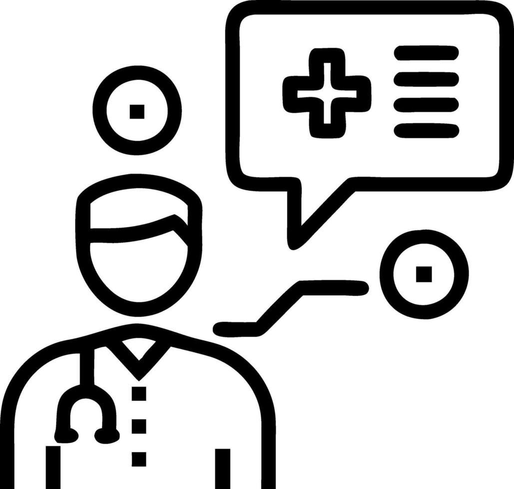 Doctor interacting with AI hologram Set 5 vector