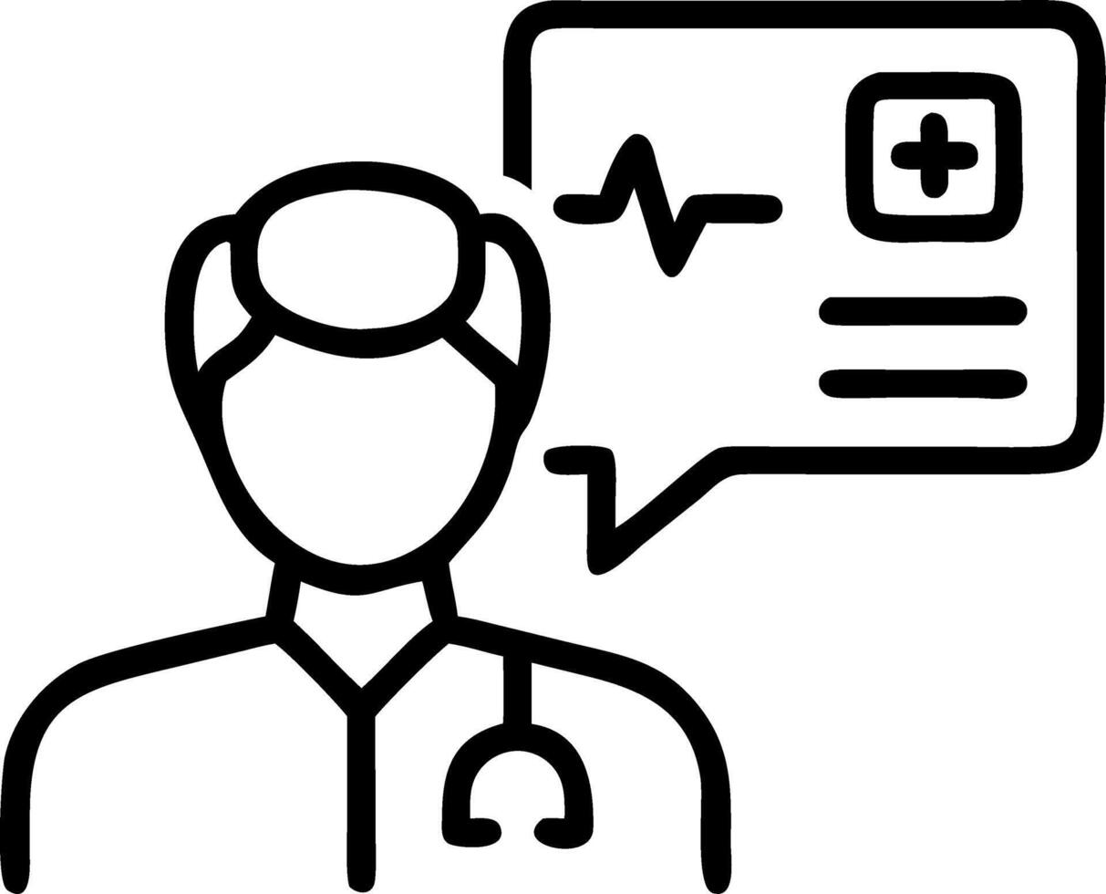 Doctor interacting with AI hologram Set 2 vector