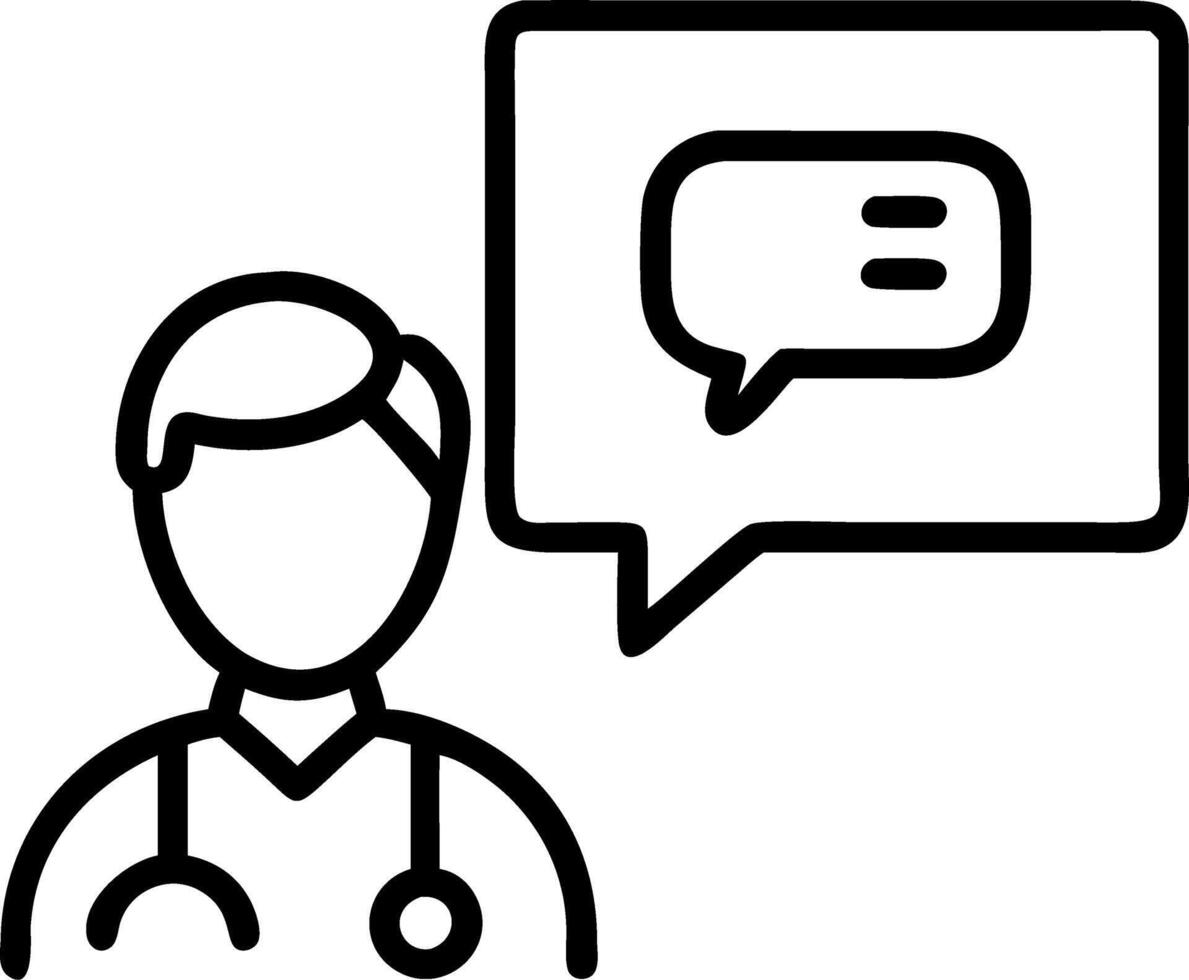 Doctor consulting with patient through telemedicine platform Set A vector