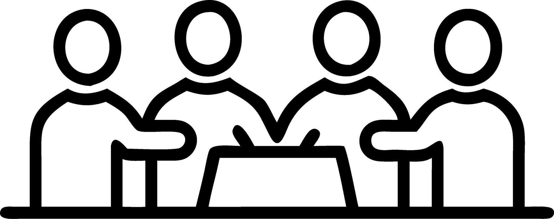 Diverse group sharing meal at long table with copy space Set A vector