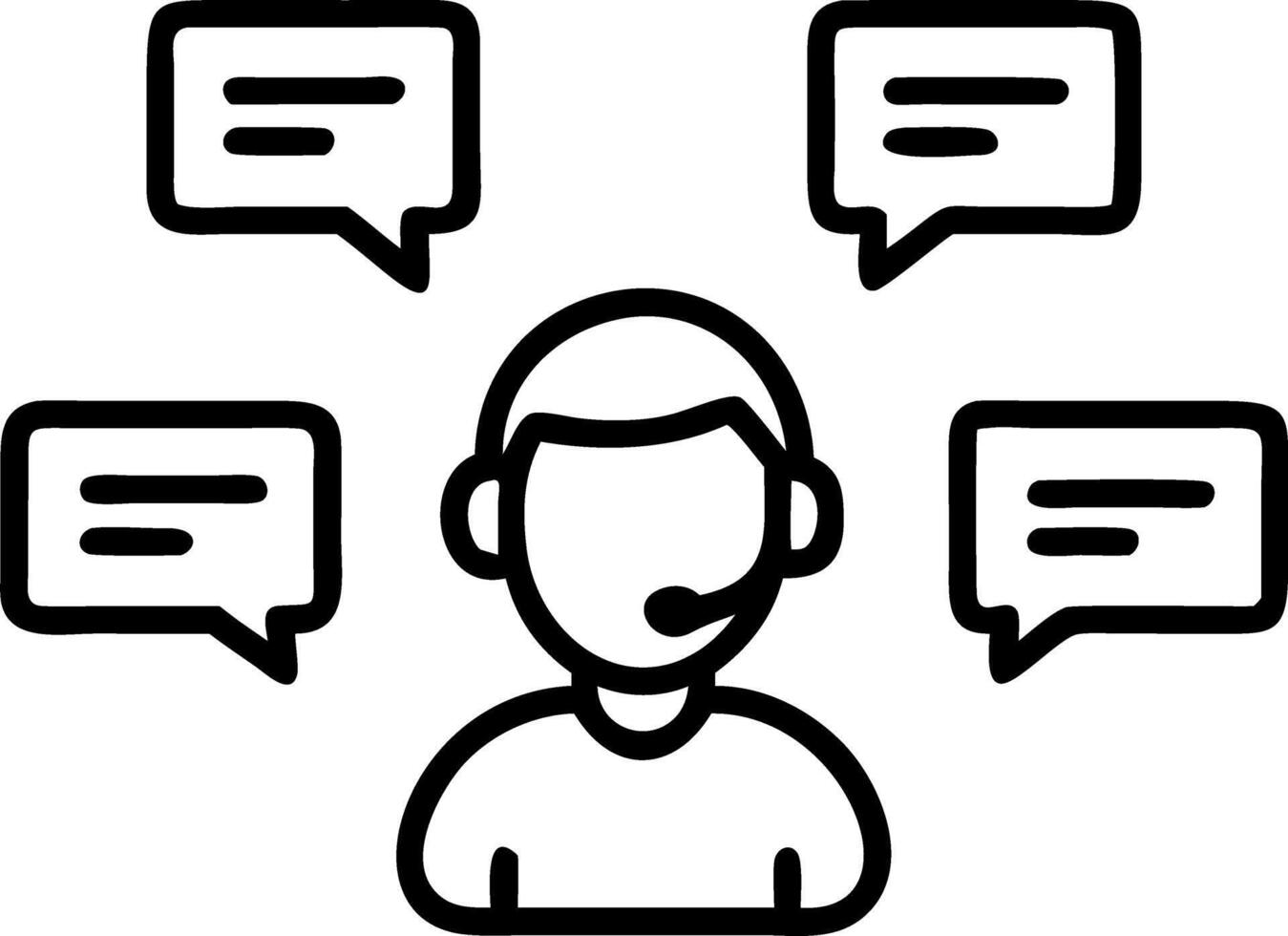 Customer Service Representative Handling Inquiries concept 3D simple business Flat Illustrationas as A customer service representative handles inquiries at a bank providing informa Set A2 vector
