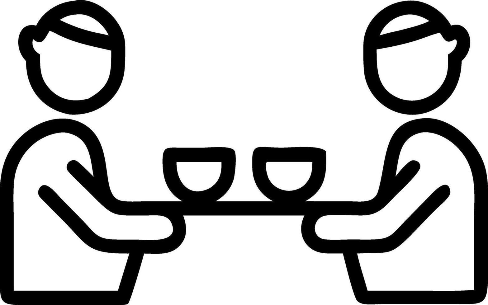 Couple enjoying a relaxing tea ceremony on plain background copy space below Set A vector