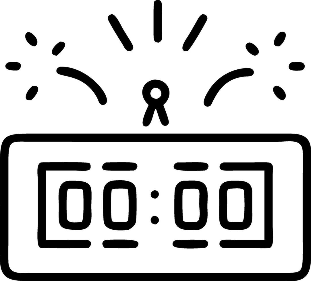 Countdown clock in a small town Set 3 vector