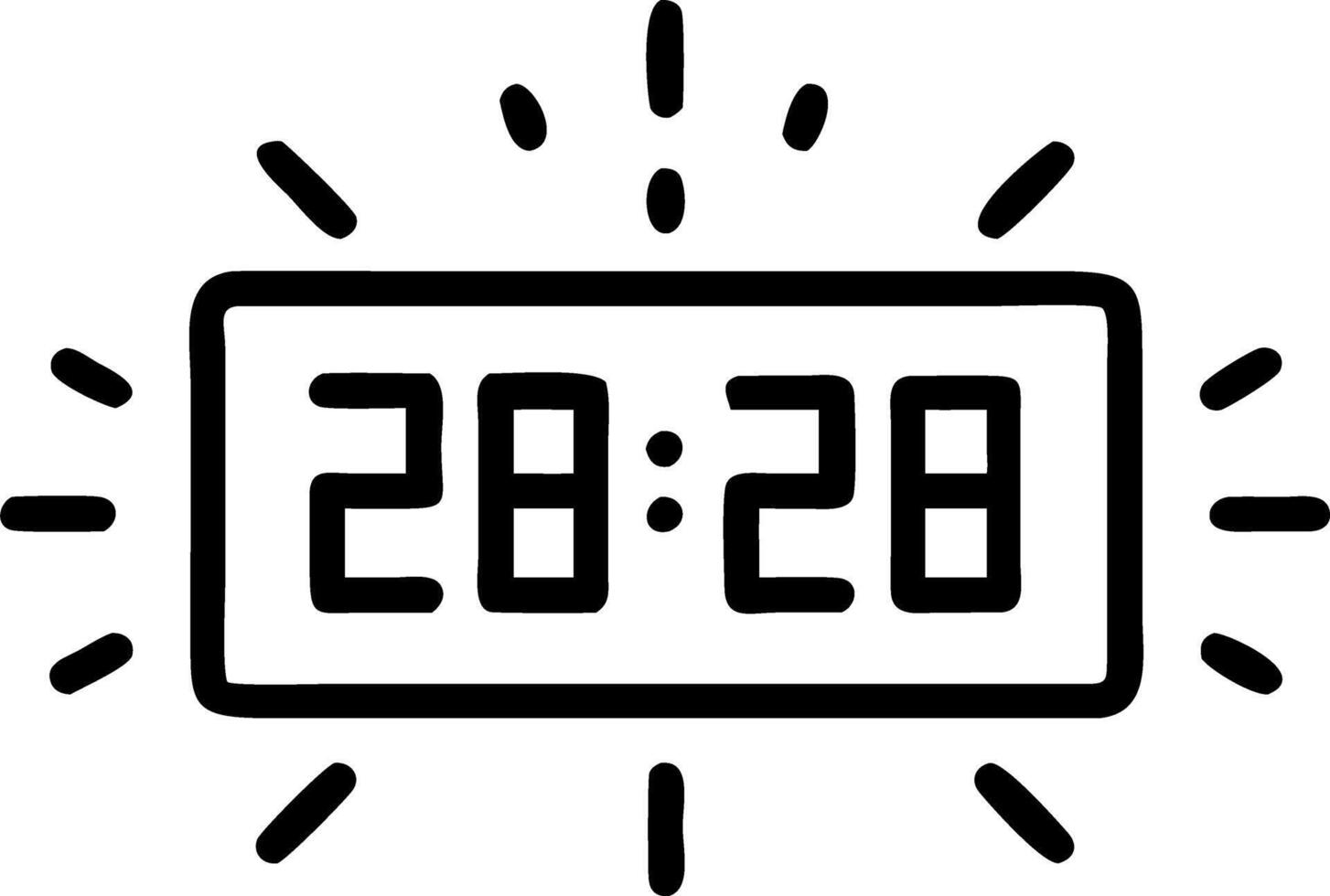 Countdown clock in a small town vector