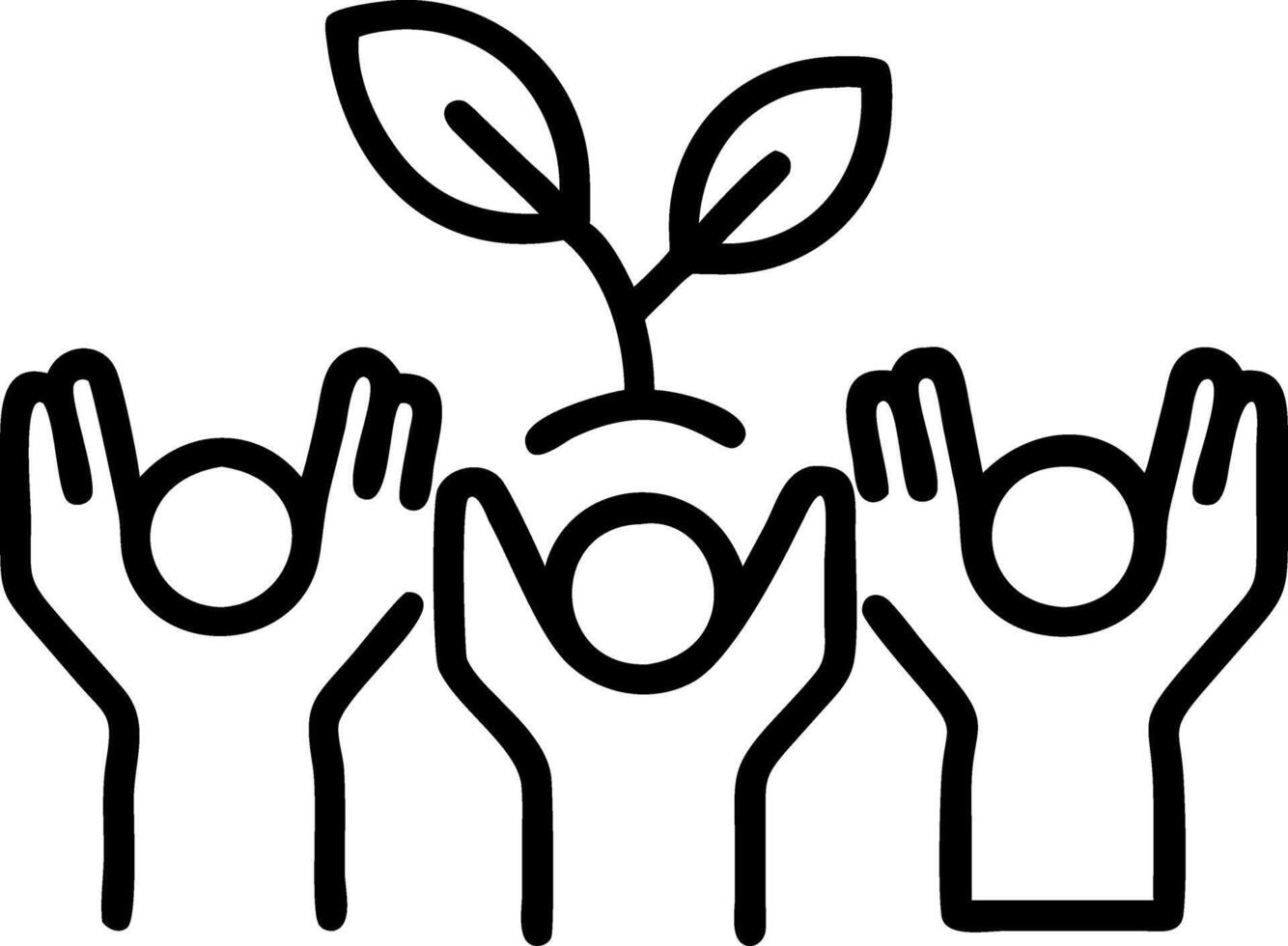 Corporate team volunteering at urban community garden Set A2 vector