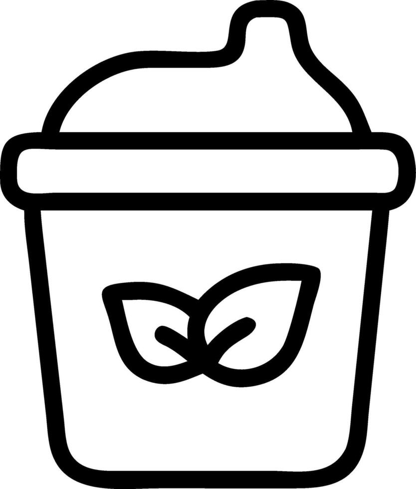 Compost Bin Icon with Organic Waste Set A vector