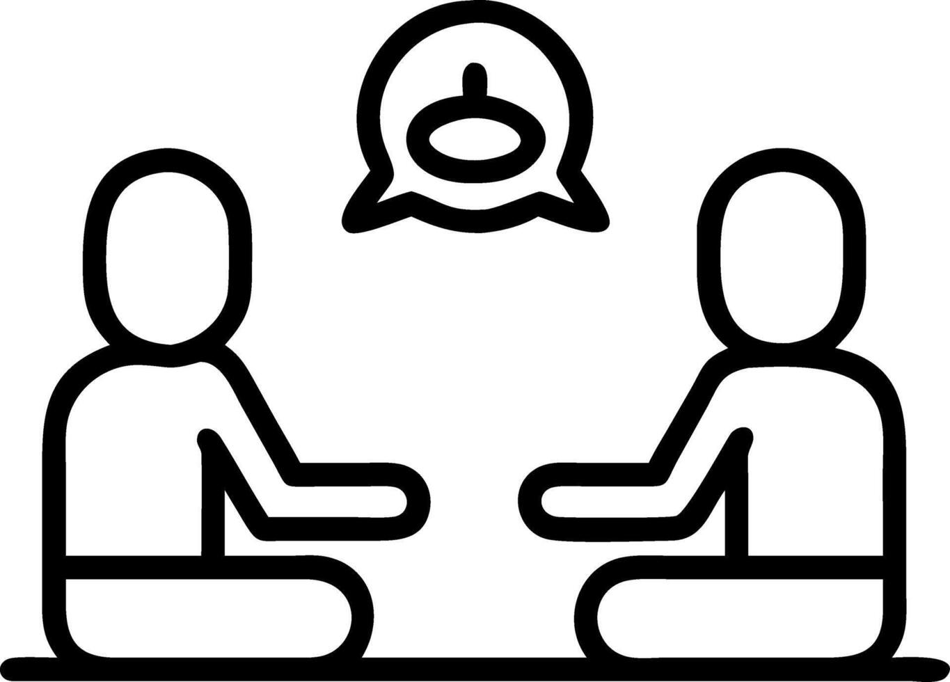 Colleagues engaging in mindful listening Set 7 vector