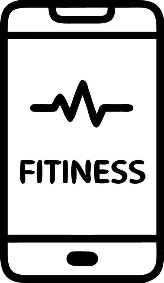 Close up of smartphone with fitness app on screen vector