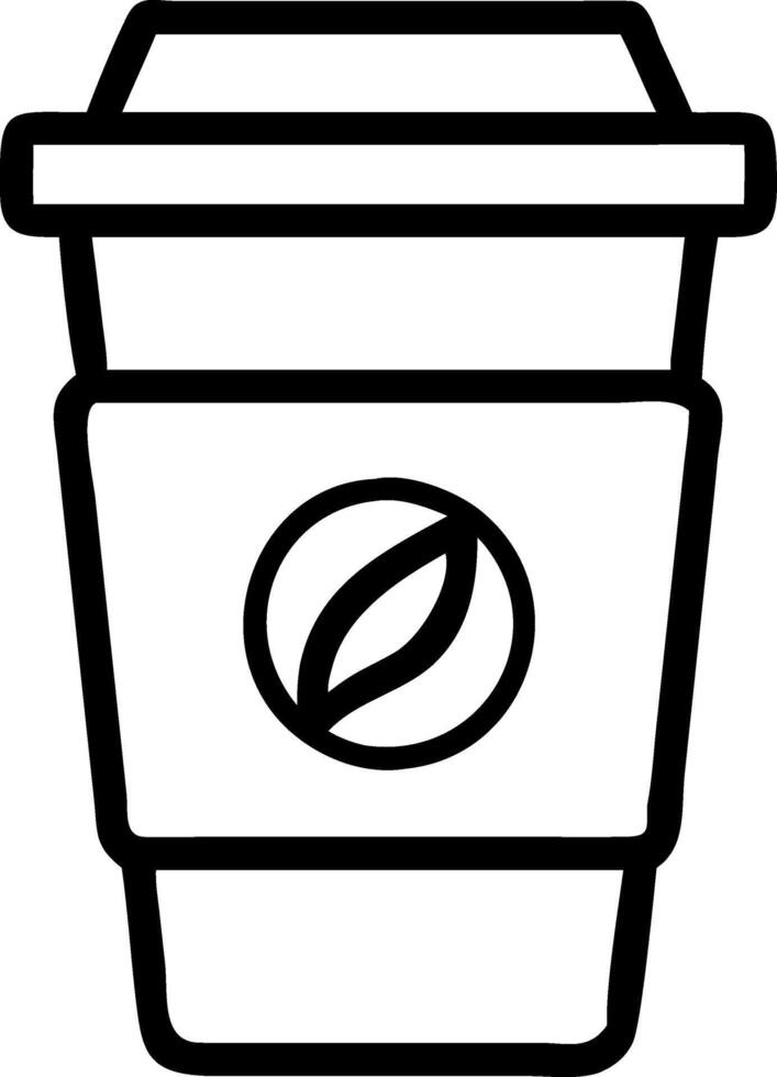 Close up of paper coffee cup with eco friendly logo stamped on it symbolizing sustainable branding Set A vector