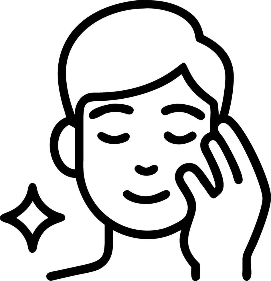 Close up of man using face scrub with bokeh background copy space on right Set A vector