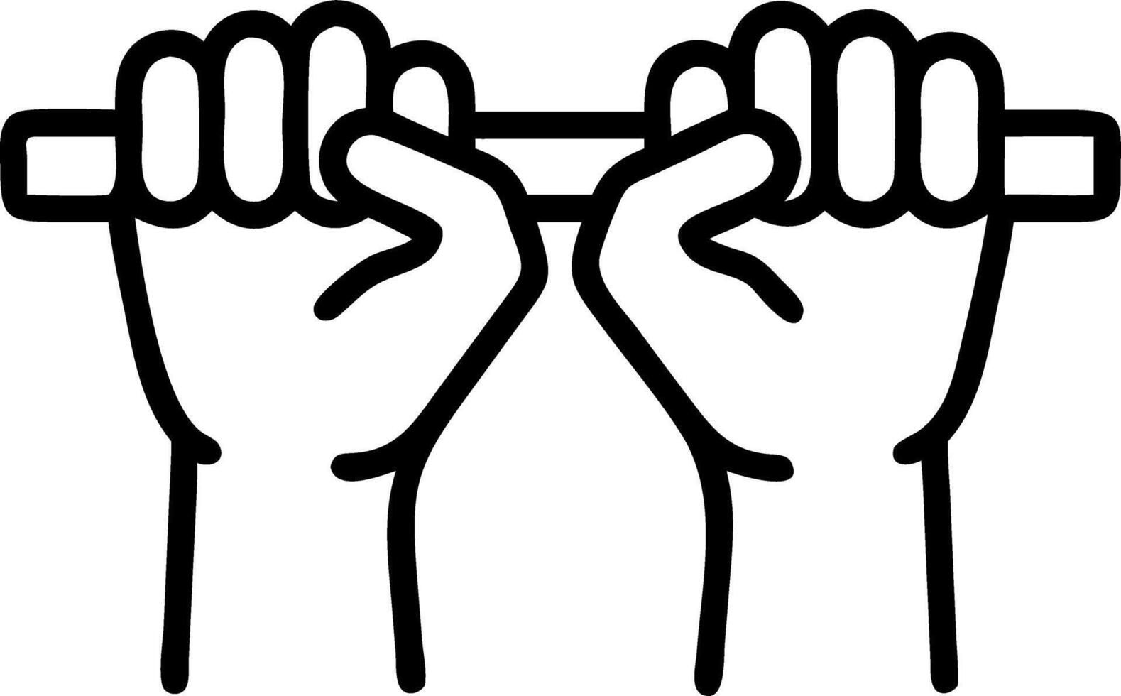 Close up of hands holding resistance band in office vector