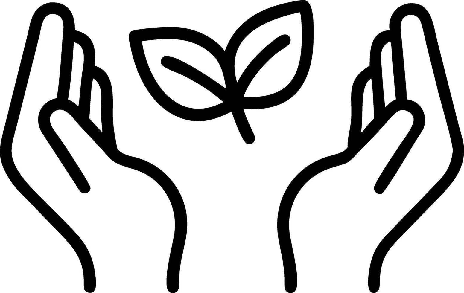 Close up of hands holding biodegradable packaging Set 2 vector