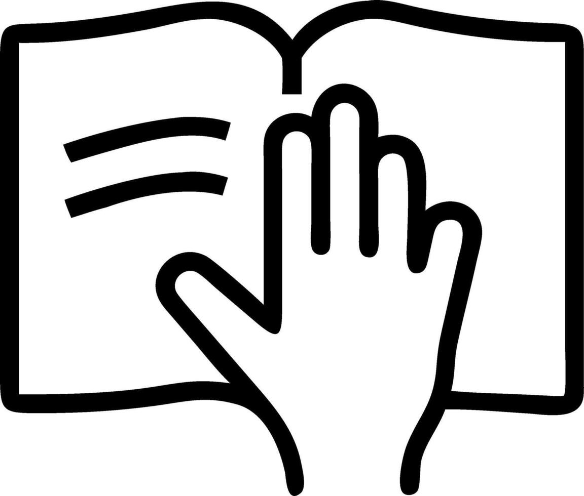 Close up of hand resting on open journal Set A vector