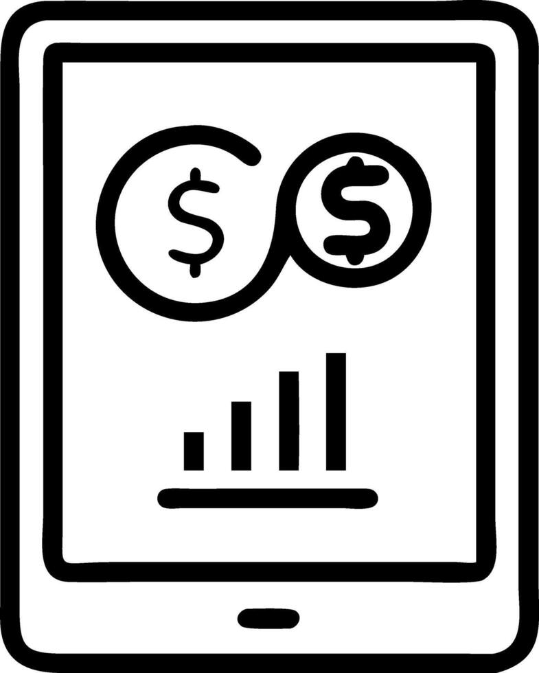 Close up of green financial dashboard on eco friendly tablet in modern office Set A vector